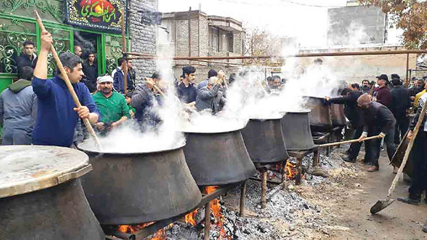 مقدار مواد اولیه برای پخت غذاهای نذری ۱۰۰ نفره و بیشتر